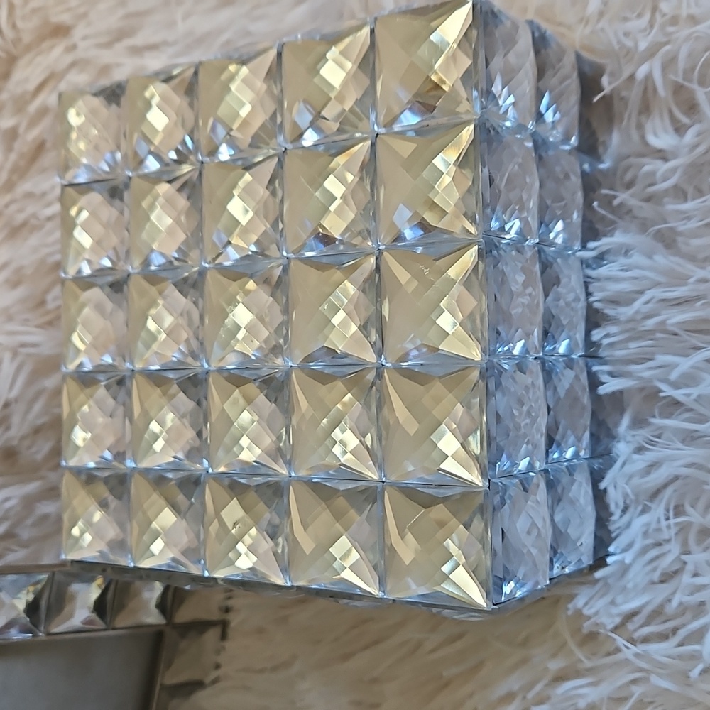 GEMSTONE BLING HOME DECOR SET PICTURE FRAME TRINKET BOXES - Picture 3 of 15